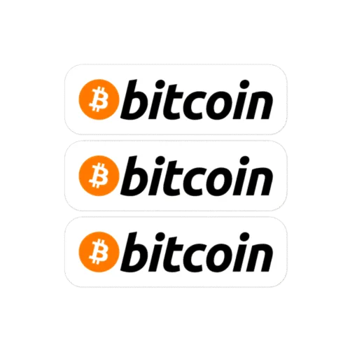 3x Bitcoin Logo Stickers