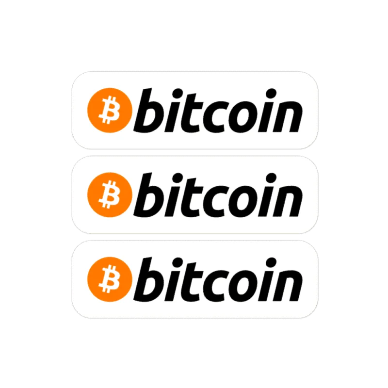 3x Bitcoin Logo Stickers