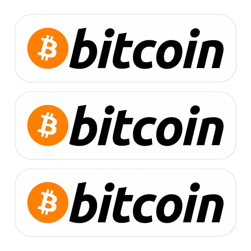 3x Bitcoin Logo Stickers - Image 3