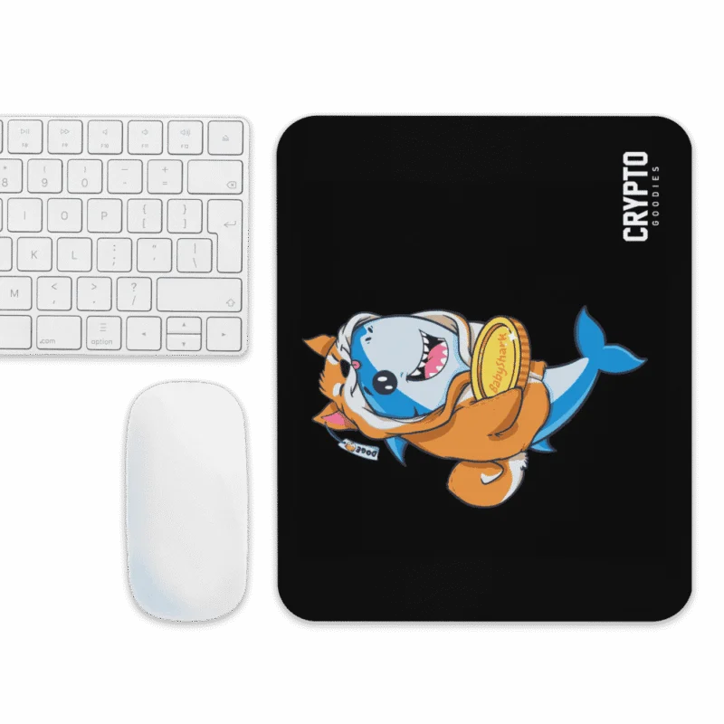 Baby Doge & Baby Shark Mouse Pad