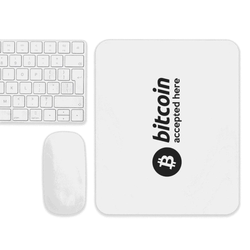 Bitcoin Accepted Here Mouse Pad
