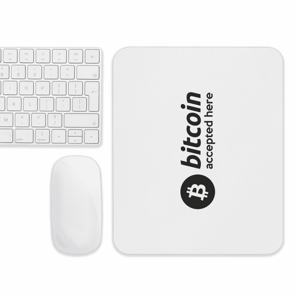 Bitcoin Accepted Here Mouse Pad