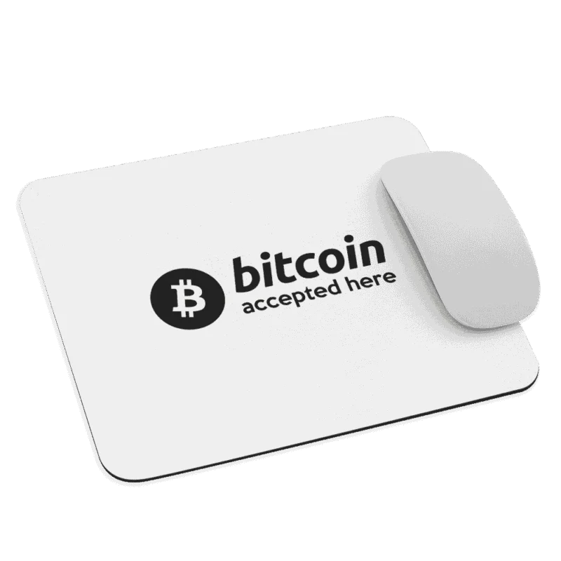Bitcoin Accepted Here Mouse Pad