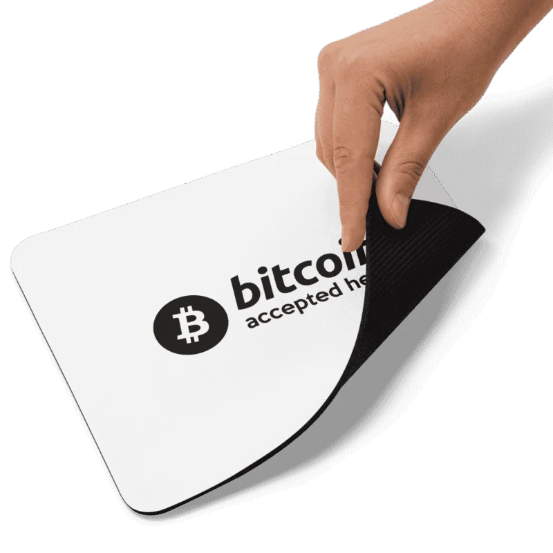 Bitcoin Accepted Here Mouse Pad