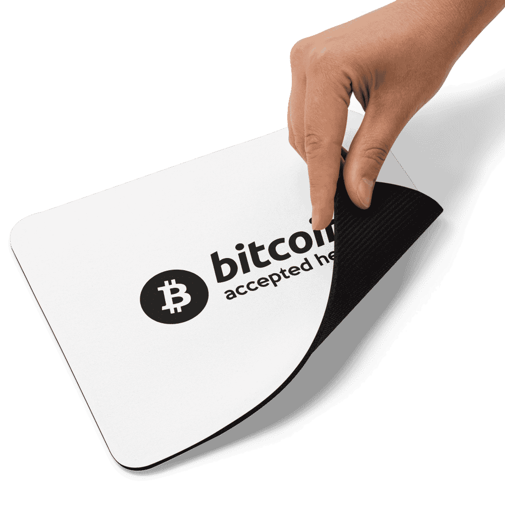 Bitcoin Accepted Here Mouse Pad