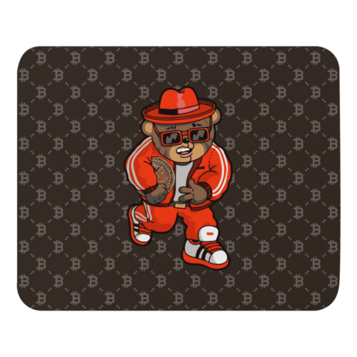 Bitcoin Fashion Bear Mouse Pad