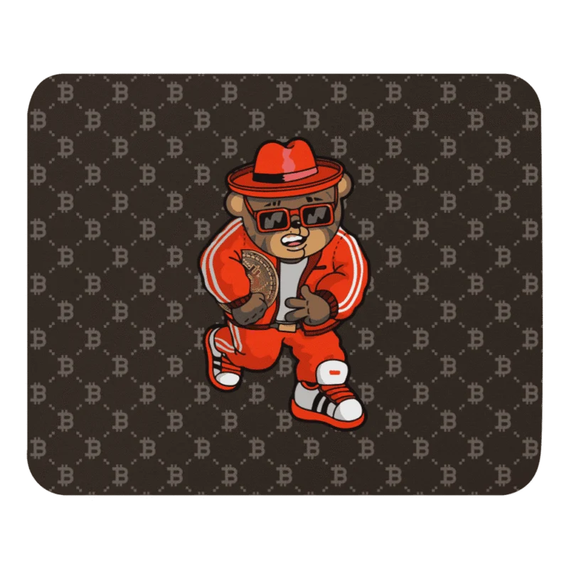 Bitcoin Fashion Bear Mouse Pad