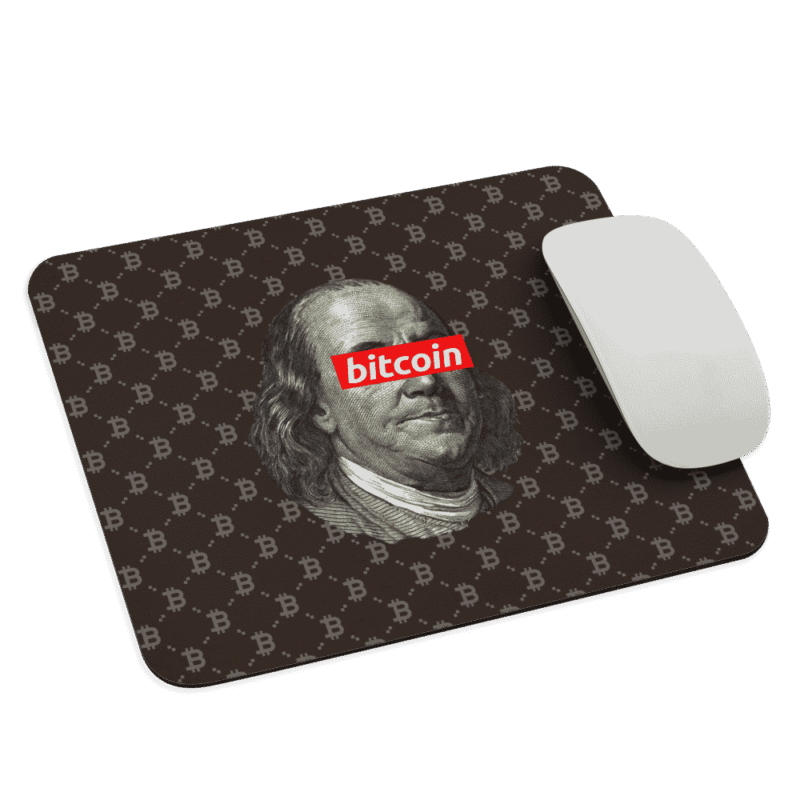 Bitcoin Fashion Benjamin Franklin Mouse Pad