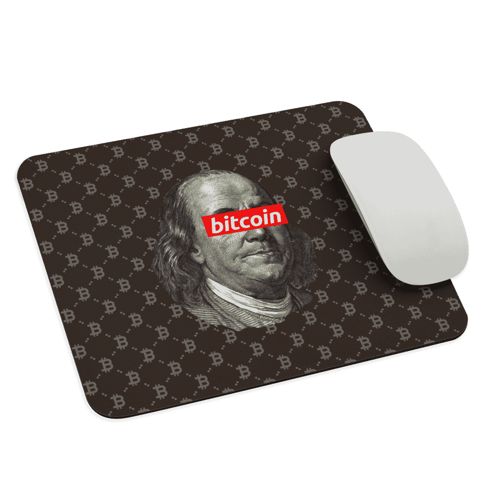 Bitcoin Fashion Benjamin Franklin Mouse Pad