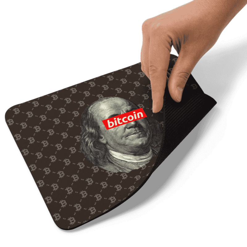 Bitcoin Fashion Benjamin Franklin Mouse Pad