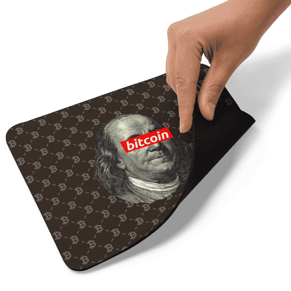 Bitcoin Fashion Benjamin Franklin Mouse Pad