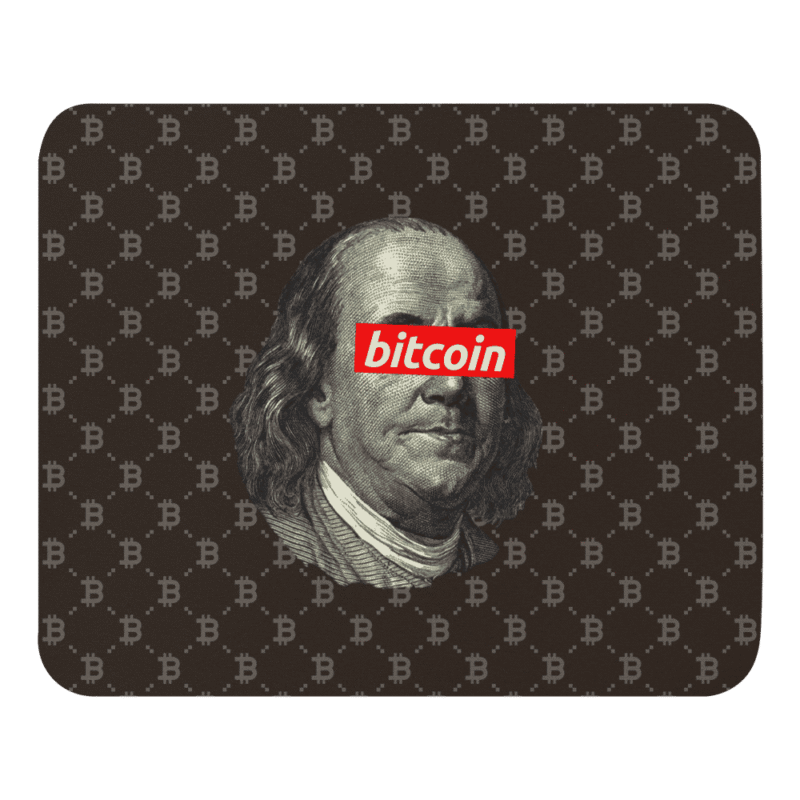 Bitcoin Fashion Benjamin Franklin Mouse Pad