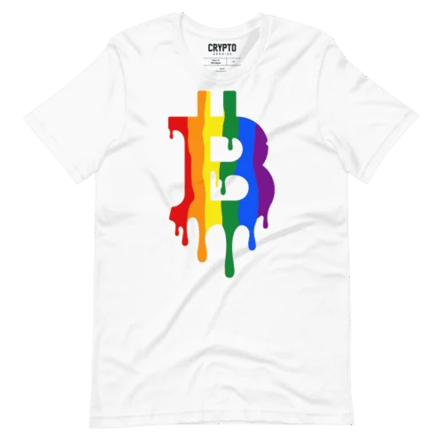 Bitcoin Melting Rainbow T-Shirt