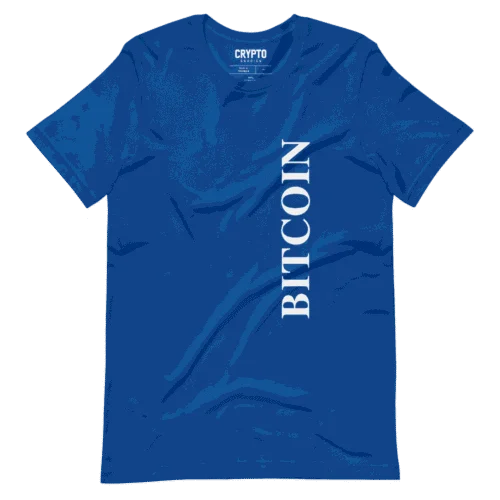 Bitcoin Oversized Logo Blue T-Shirt