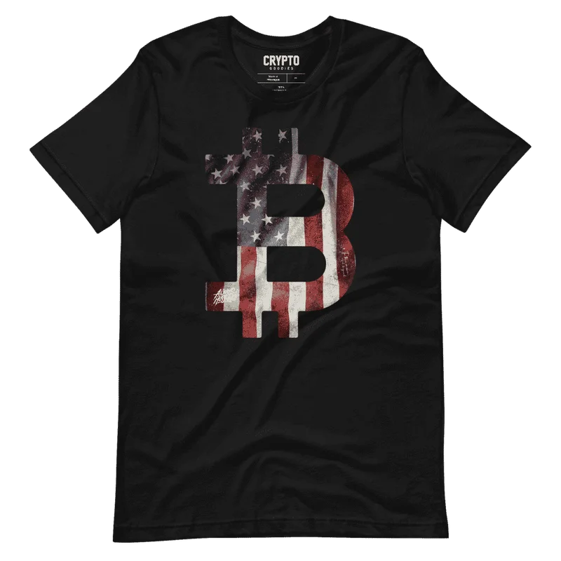 Bitcoin Usa Flag T-Shirt
