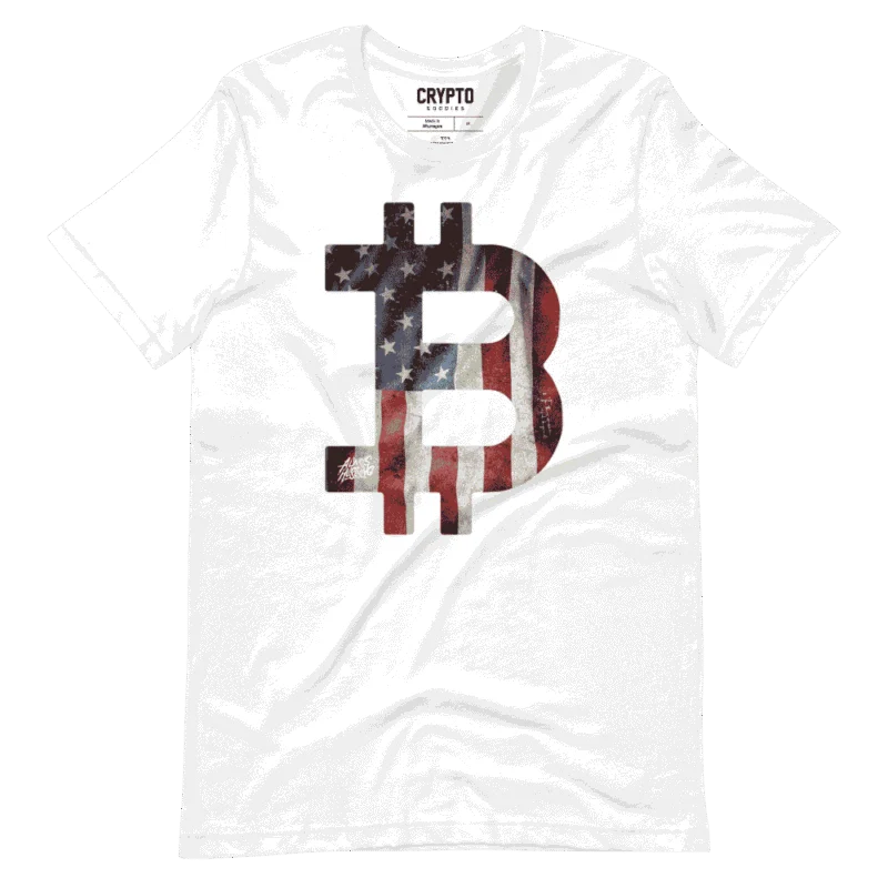 Bitcoin USA Flag T-Shirt