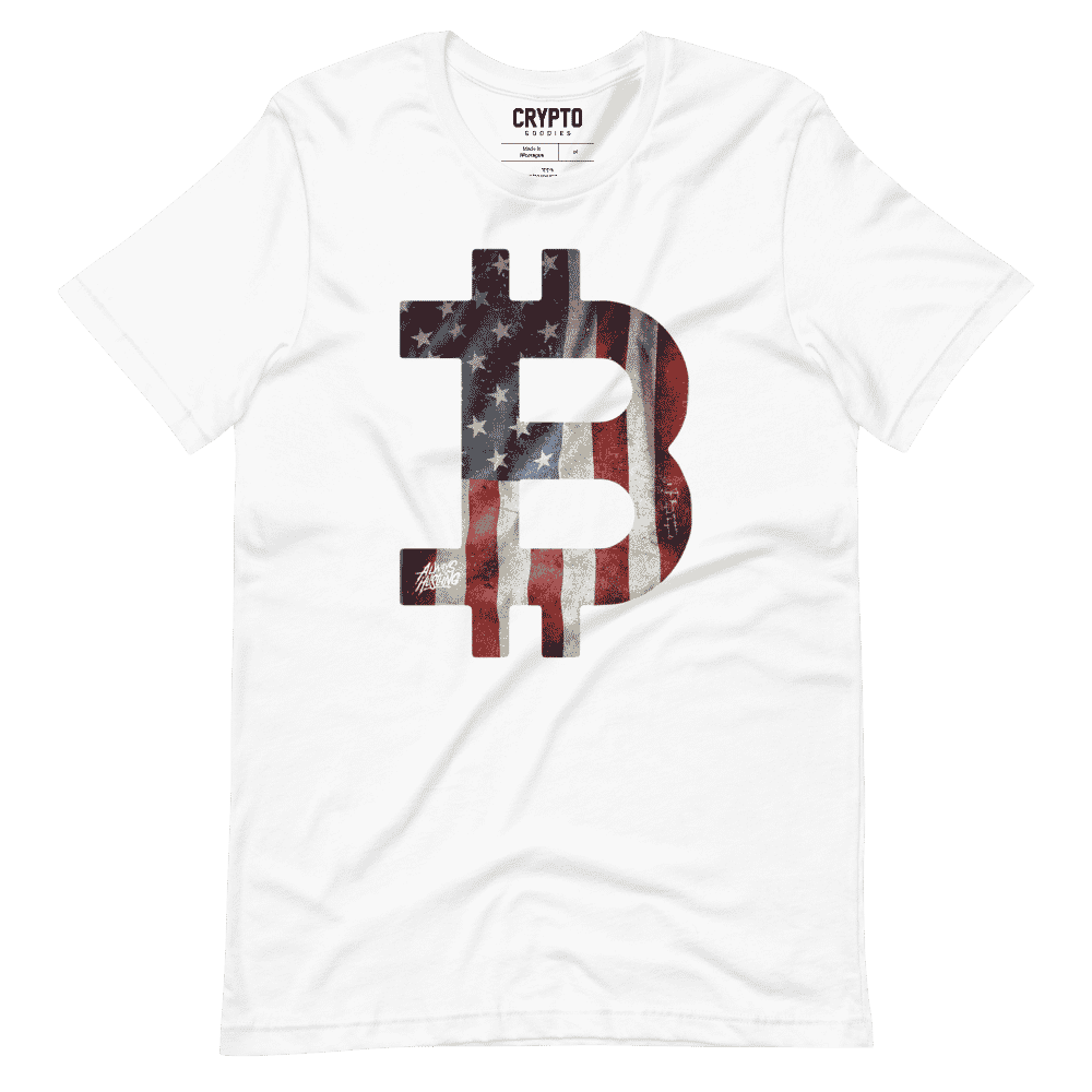 Bitcoin Usa Flag T-Shirt