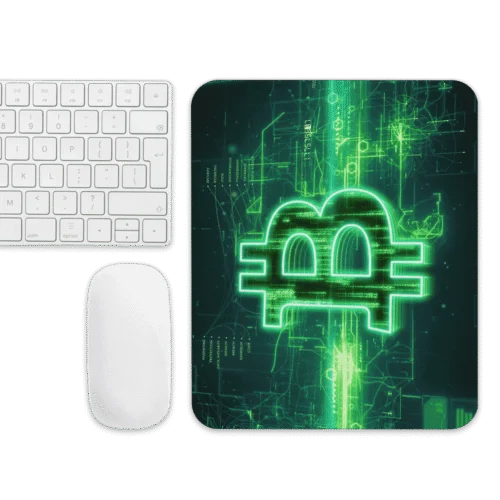 Bitcoin x Electro Green Mouse Pad