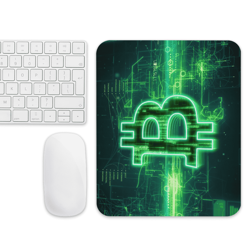 Bitcoin X Electro Green Mouse Pad