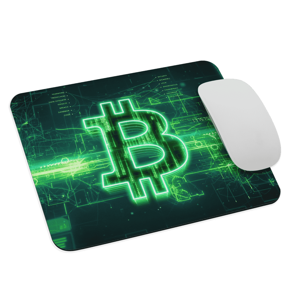 Bitcoin x Electro Green Mouse Pad