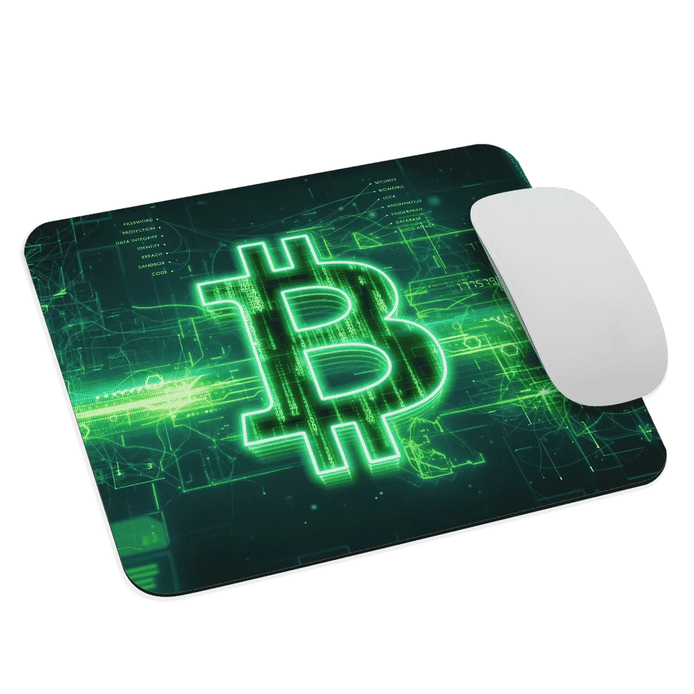 Bitcoin x Electro Green Mouse Pad - Image 3