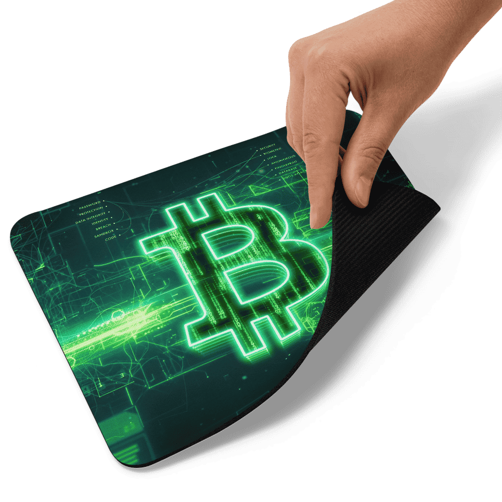 Bitcoin x Electro Green Mouse Pad