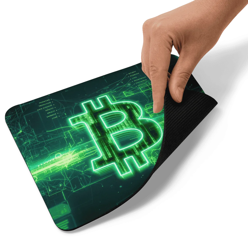 Bitcoin x Electro Green Mouse Pad - Image 4