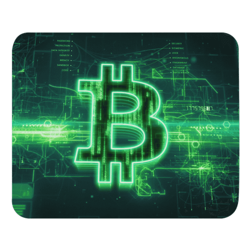 Bitcoin x Electro Green Mouse Pad