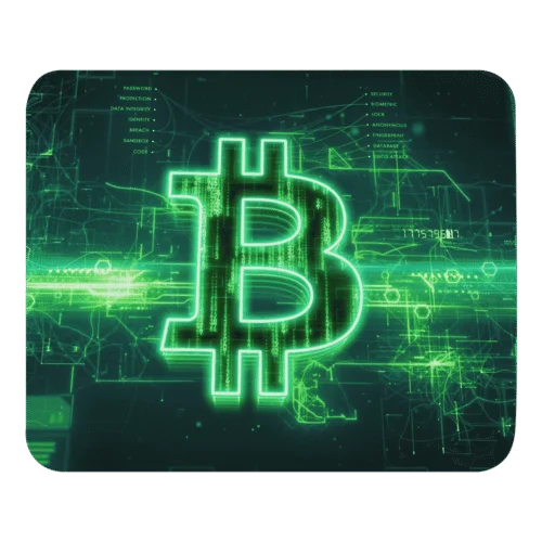 Bitcoin x Electro Green Mouse Pad