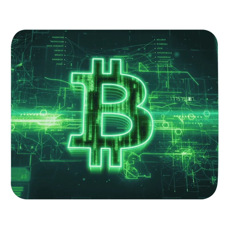 Bitcoin x Electro Green Mouse Pad
