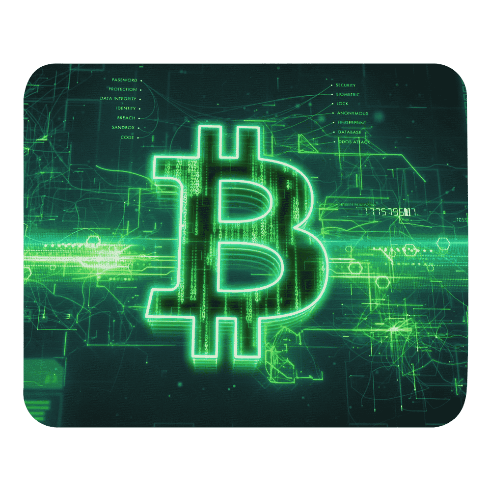 Bitcoin x Electro Green Mouse Pad