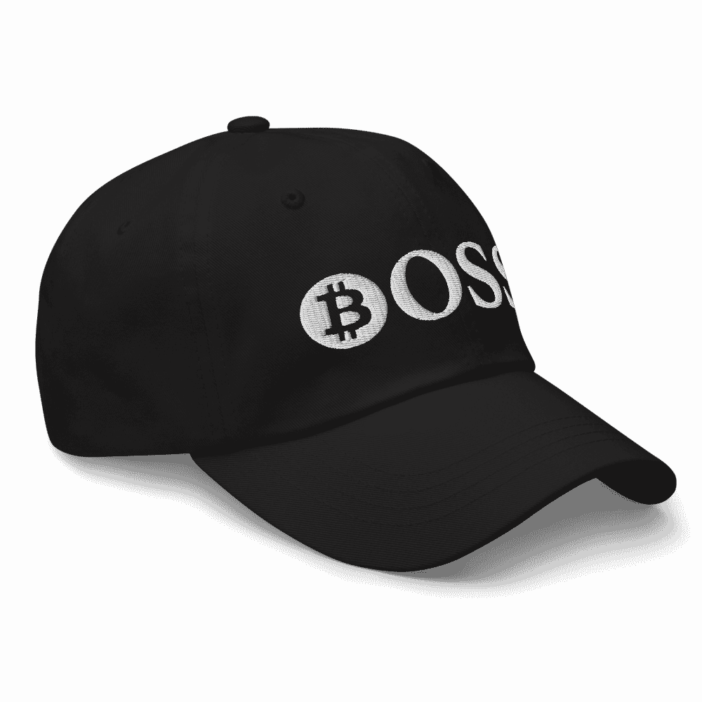 classic dad hat black right front 61890a353ae14 - Boss x Bitcoin Baseball Cap