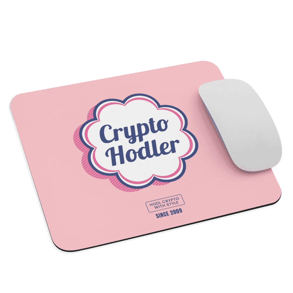 Crypto Hodler x Pink Mouse Pad - Image 3