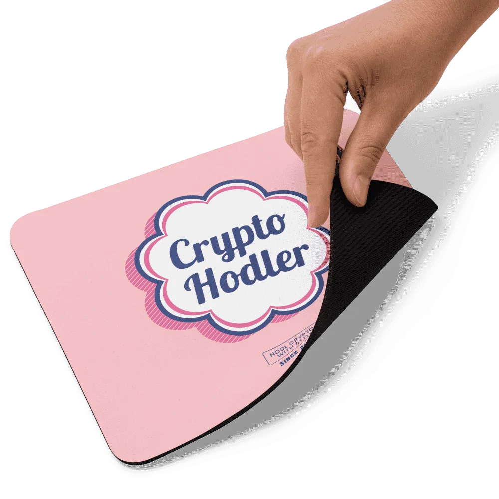 Crypto Hodler x Pink Mouse Pad - Image 4