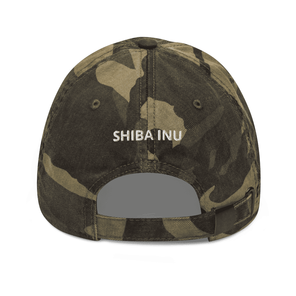 distressed baseball cap camouflage back 6182f96a0f93a - Shiba Inu Distressed Military Baseball Cap