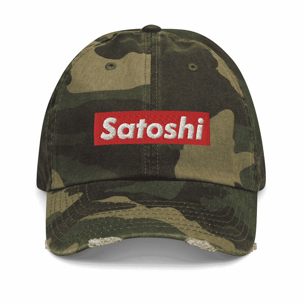 distressed baseball cap camouflage front 619d8ebed6c05 - Satoshi (RED) Distressed Baseball Cap