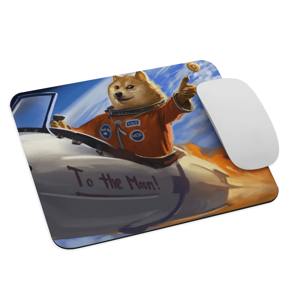 Doge to the Moon Mouse Pad - Image 3