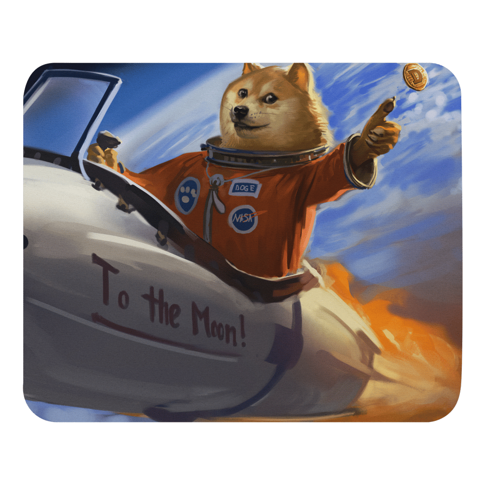 Doge To The Moon Mouse Pad