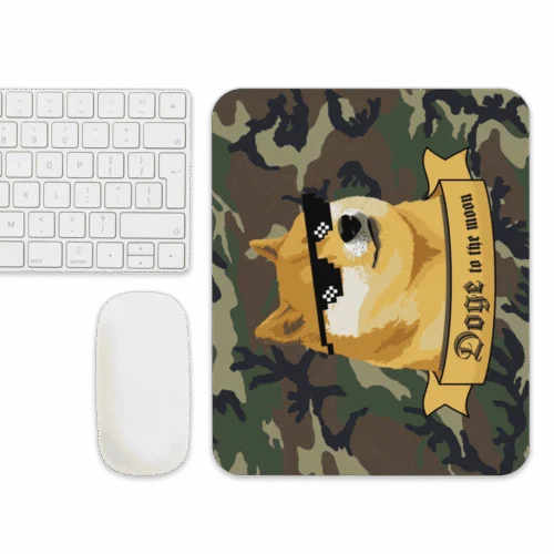 Doge to the Moon x Military Mouse Pad