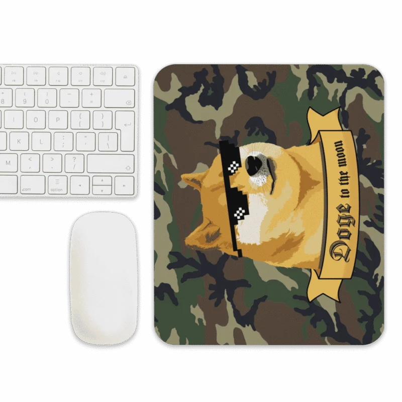 Doge to the Moon x Military Mouse Pad