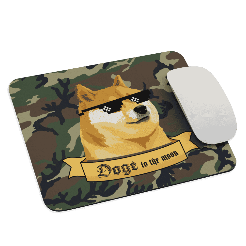 Doge to the Moon x Military Mouse Pad