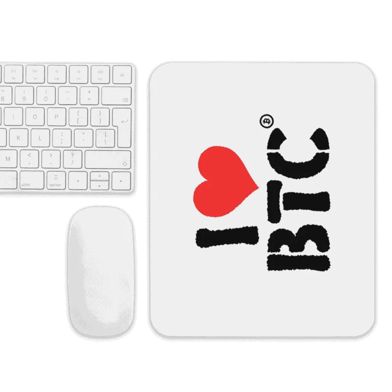I Love BTC Mouse Pad