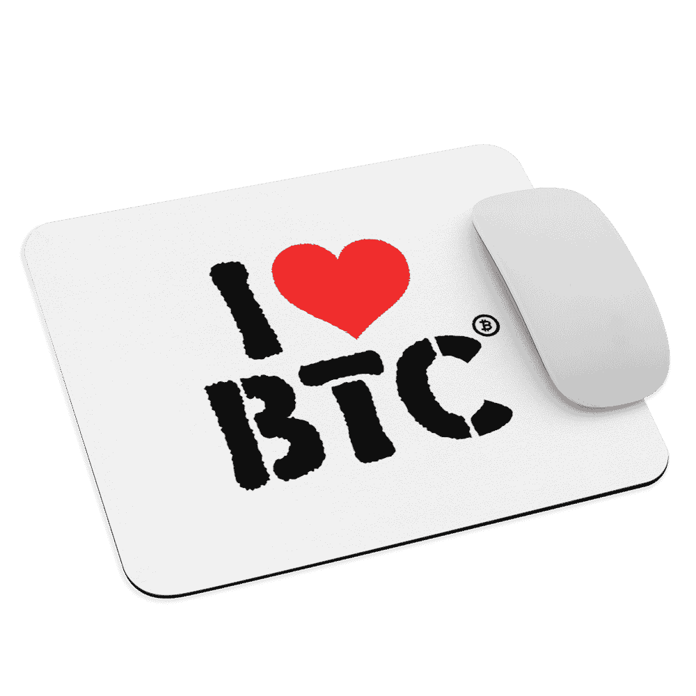 I Love BTC Mouse Pad
