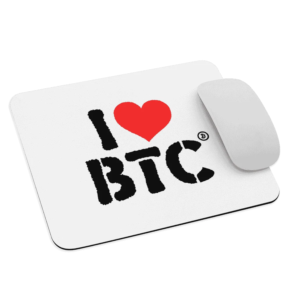 I Love BTC Mouse Pad - Image 3