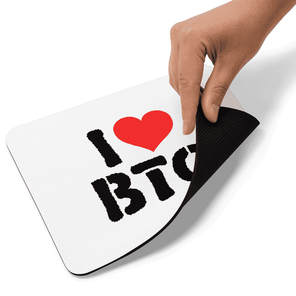 I Love BTC Mouse Pad