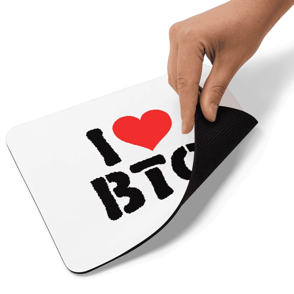 I Love BTC Mouse Pad - Image 4