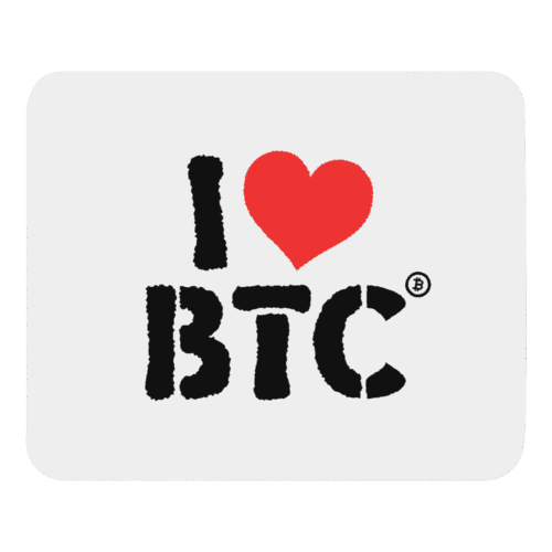 I Love BTC Mouse Pad