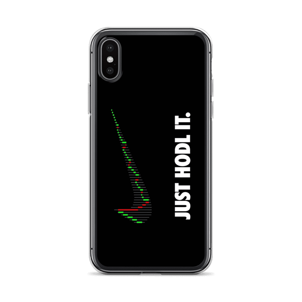 iphone case iphone x xs case on phone 6183e5706e3a9 - Just HODL It iPhone Case