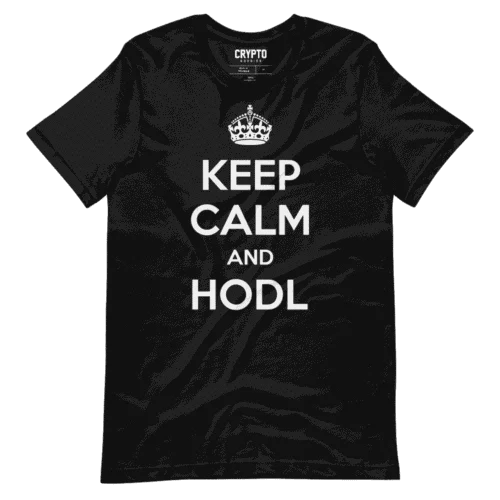 Keep Calm and HODL Black T-Shirt
