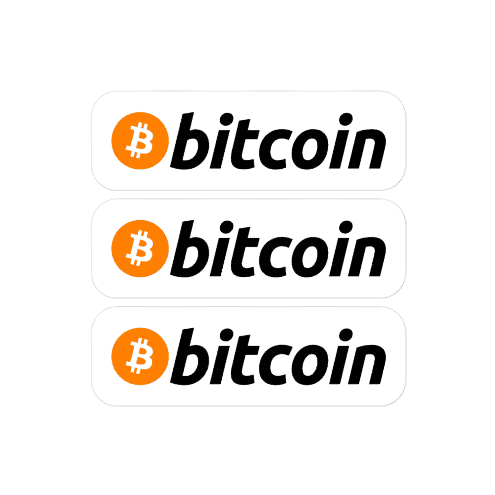 3x Bitcoin Logo Stickers